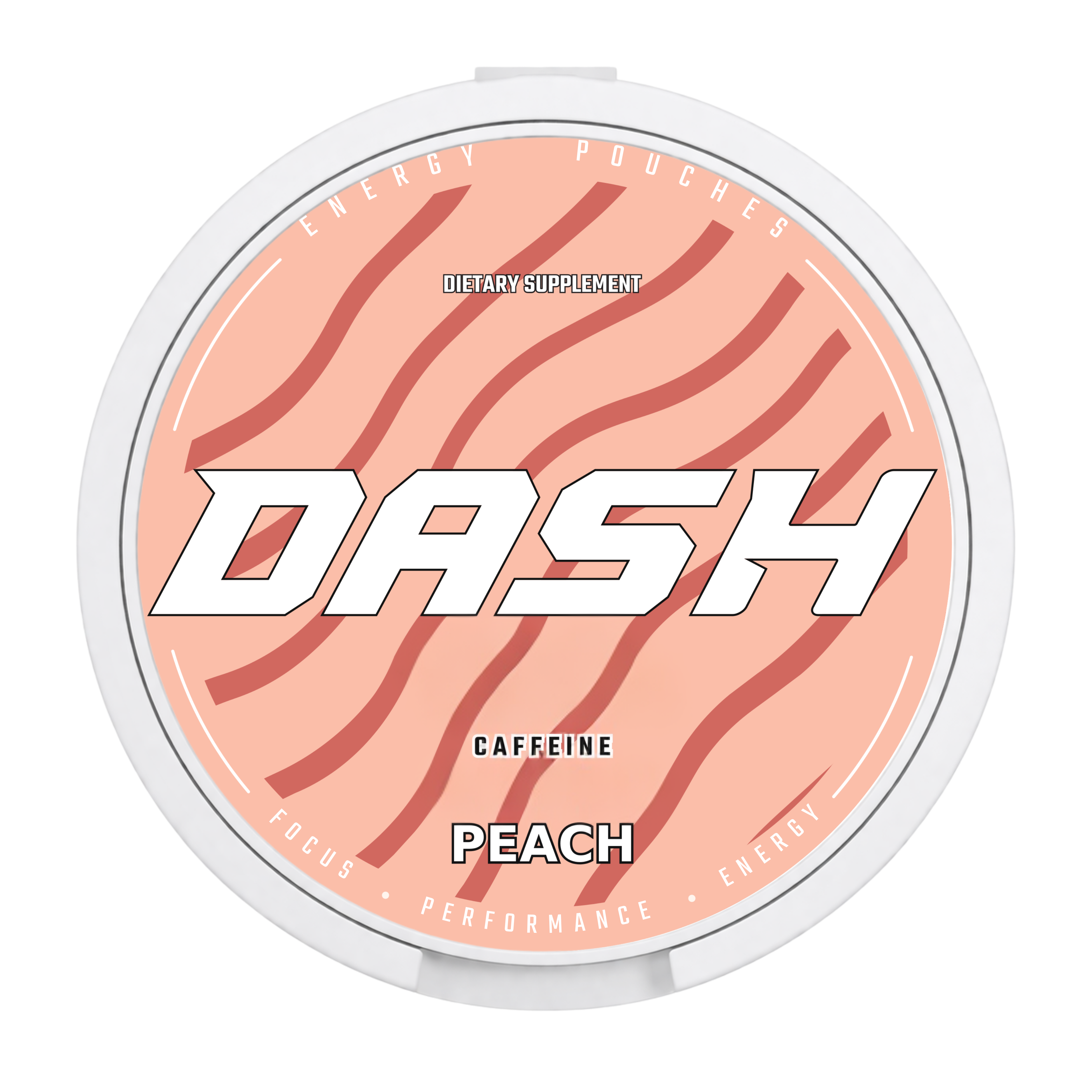 DASH Peach caffeine pouch