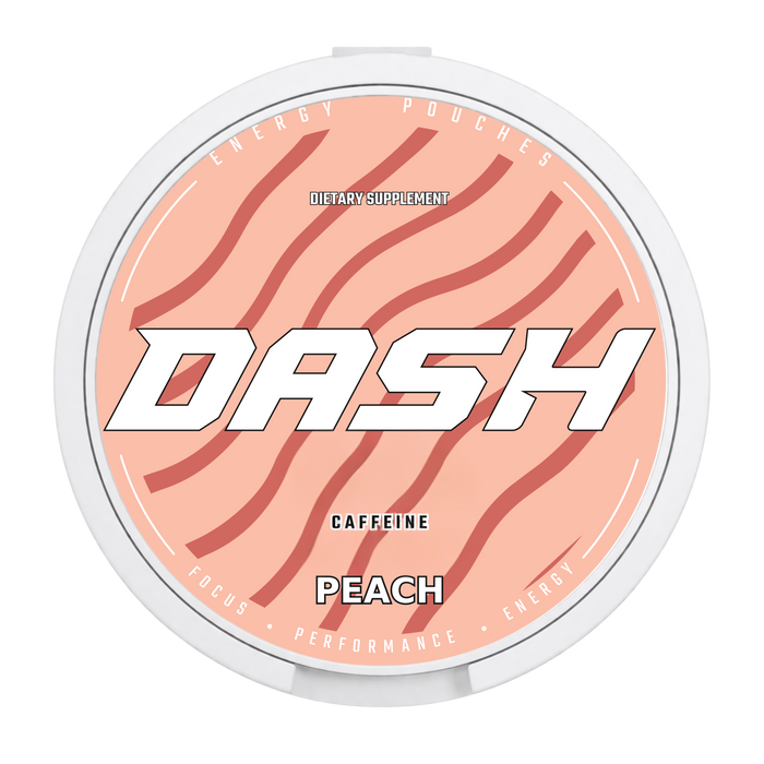 DASH Peach caffeine pouch